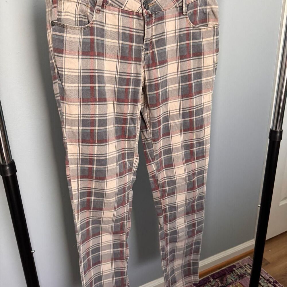 Vintage Y2K Xhilaration Plaid Skinny Pants Size 7